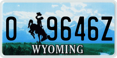 WY license plate 09646Z