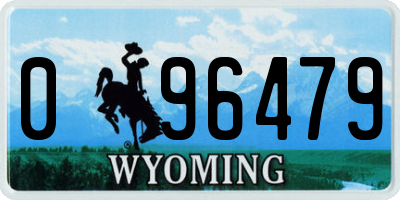 WY license plate 096479