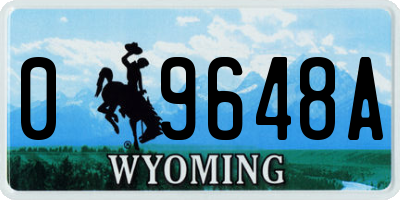 WY license plate 09648A