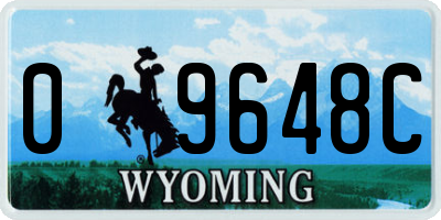 WY license plate 09648C