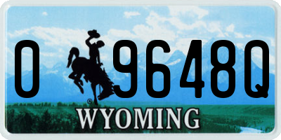 WY license plate 09648Q