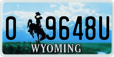WY license plate 09648U