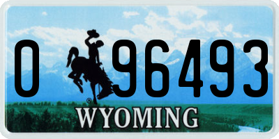 WY license plate 096493
