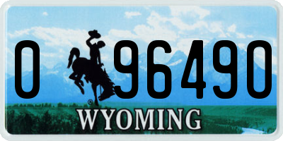 WY license plate 09649O
