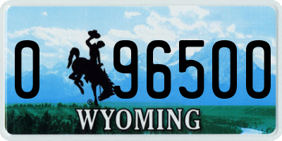 WY license plate 09650O