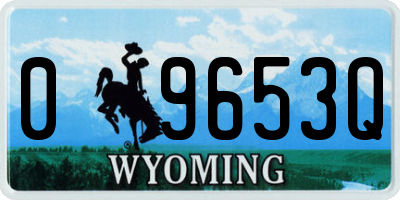 WY license plate 09653Q