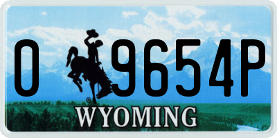 WY license plate 09654P