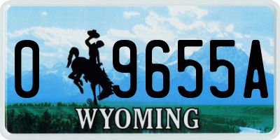 WY license plate 09655A