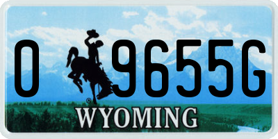 WY license plate 09655G