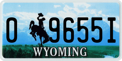 WY license plate 09655I