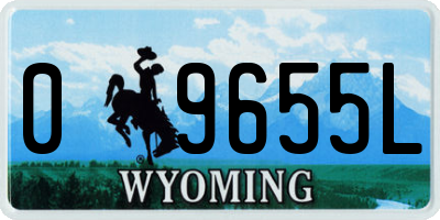 WY license plate 09655L