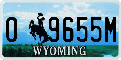 WY license plate 09655M