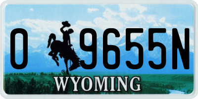 WY license plate 09655N