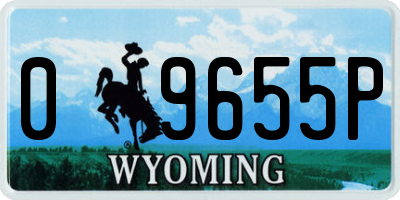 WY license plate 09655P