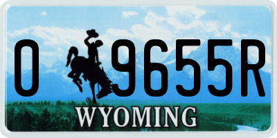 WY license plate 09655R