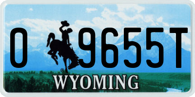 WY license plate 09655T