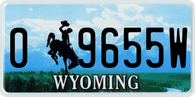 WY license plate 09655W