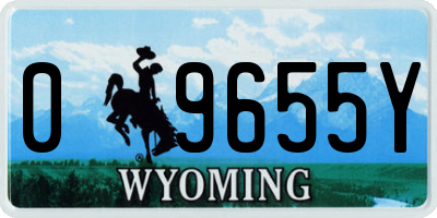 WY license plate 09655Y