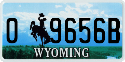 WY license plate 09656B