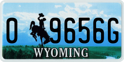 WY license plate 09656G
