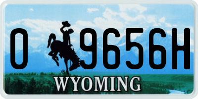 WY license plate 09656H