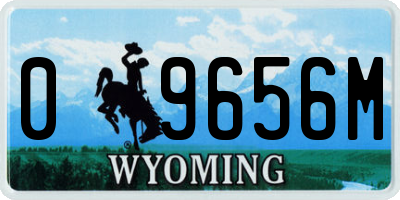 WY license plate 09656M