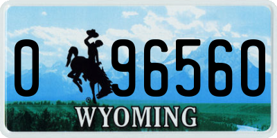 WY license plate 09656O