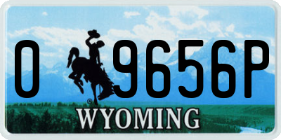 WY license plate 09656P