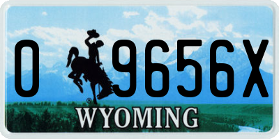WY license plate 09656X