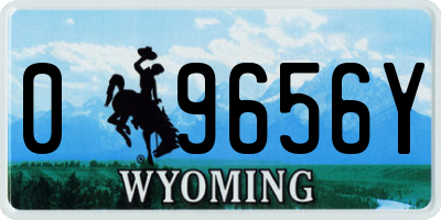 WY license plate 09656Y