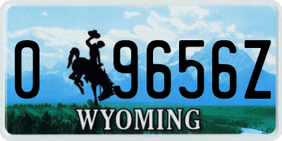 WY license plate 09656Z