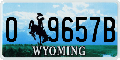 WY license plate 09657B
