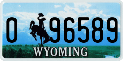 WY license plate 096589