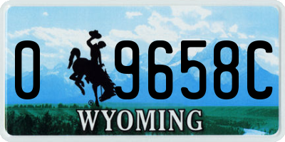 WY license plate 09658C