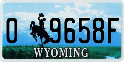WY license plate 09658F