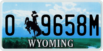 WY license plate 09658M