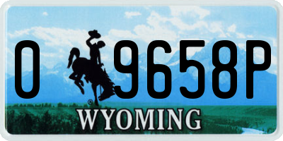 WY license plate 09658P