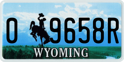 WY license plate 09658R