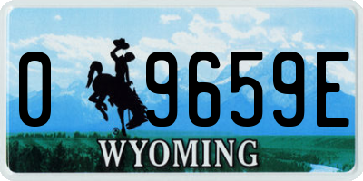 WY license plate 09659E