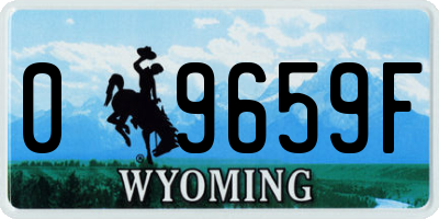 WY license plate 09659F