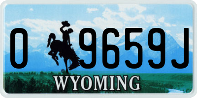 WY license plate 09659J