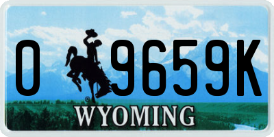 WY license plate 09659K