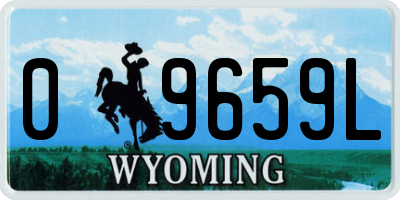 WY license plate 09659L