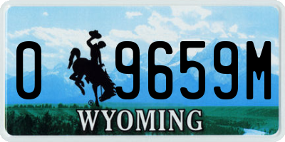 WY license plate 09659M
