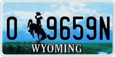 WY license plate 09659N
