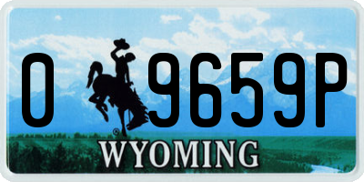 WY license plate 09659P