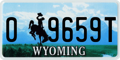 WY license plate 09659T