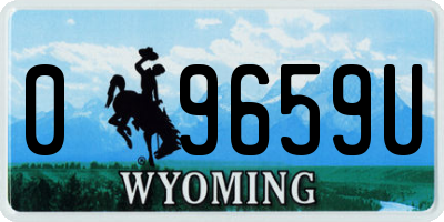WY license plate 09659U