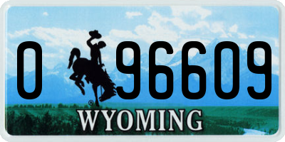 WY license plate 096609