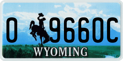 WY license plate 09660C